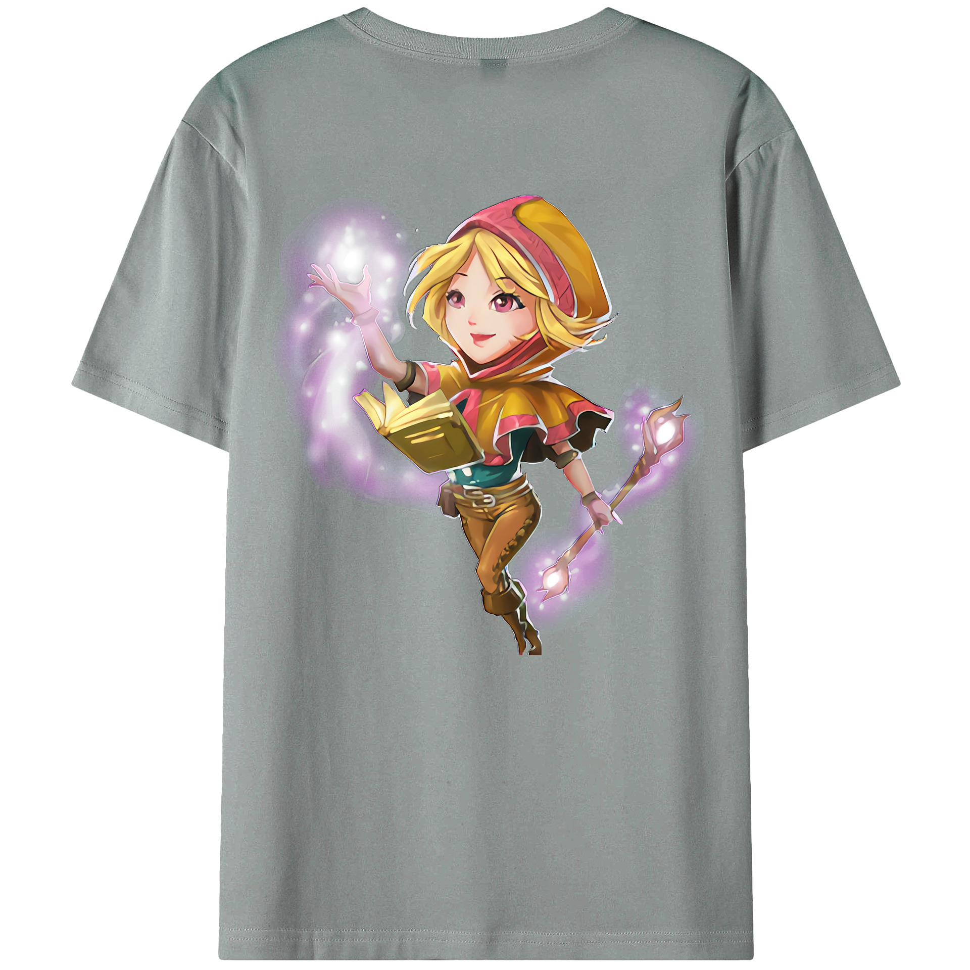 （画像用） リーグ・オブ・レジェンド League of Legends LOL 綿100％ メンズ半袖Tシャツ（バックプリント） 通気性